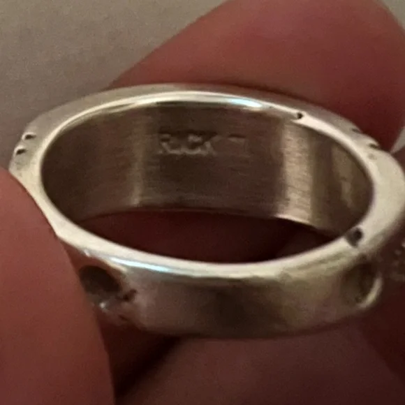 Men’s Sterling Silver Turquoise Mutli-inlay stone Ring - Picture 4 of 4